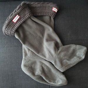 Gray knit wellie socks